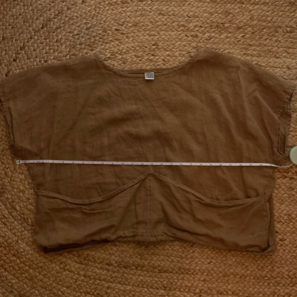 Crop length Frond Top Linen